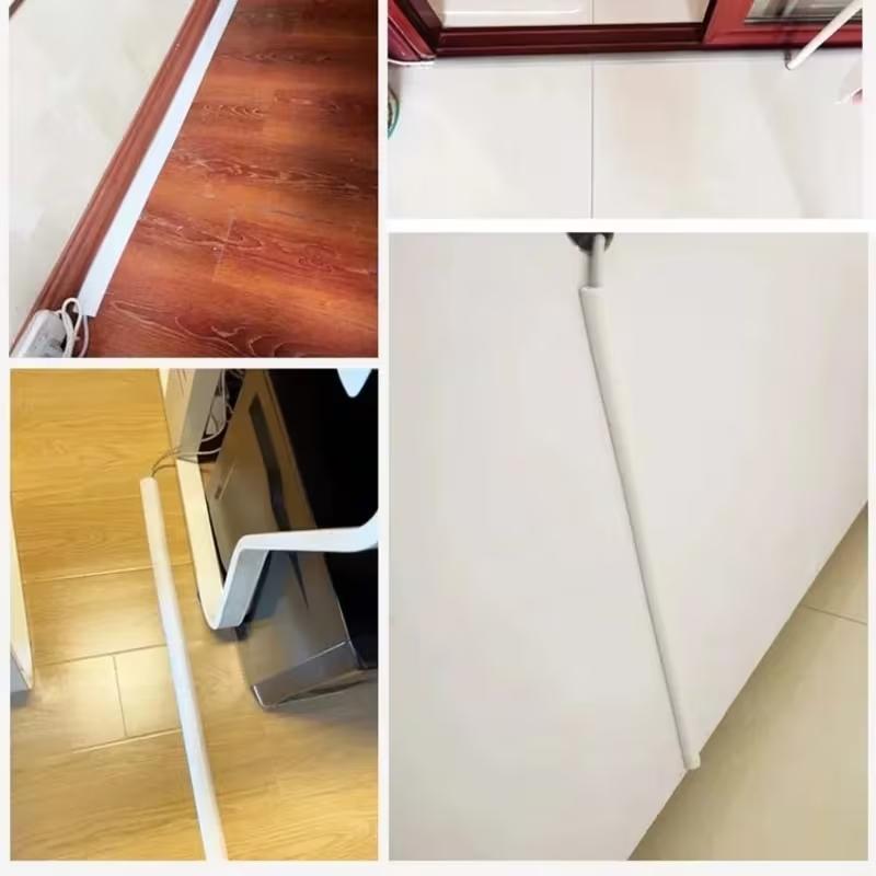 1pc 3Meters Flexible Self-adhesive Cable Protection Sleeve, Self-Adhesive Curved Wire Cover for Floor Wiring, Suitable for Home Use to Prevent Tripping 