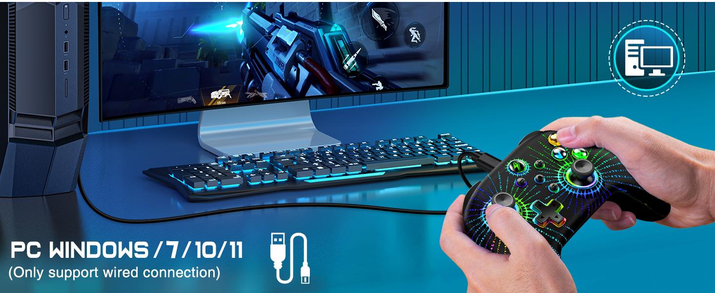 ESYWEN Wireless Switch Controller for Nintendo Switch Controller/Lite/OLED, LED Wired PC Game Joysticks - Wireless iOS/Android Remote,  Game Accessories Gamepad & Standard Controller