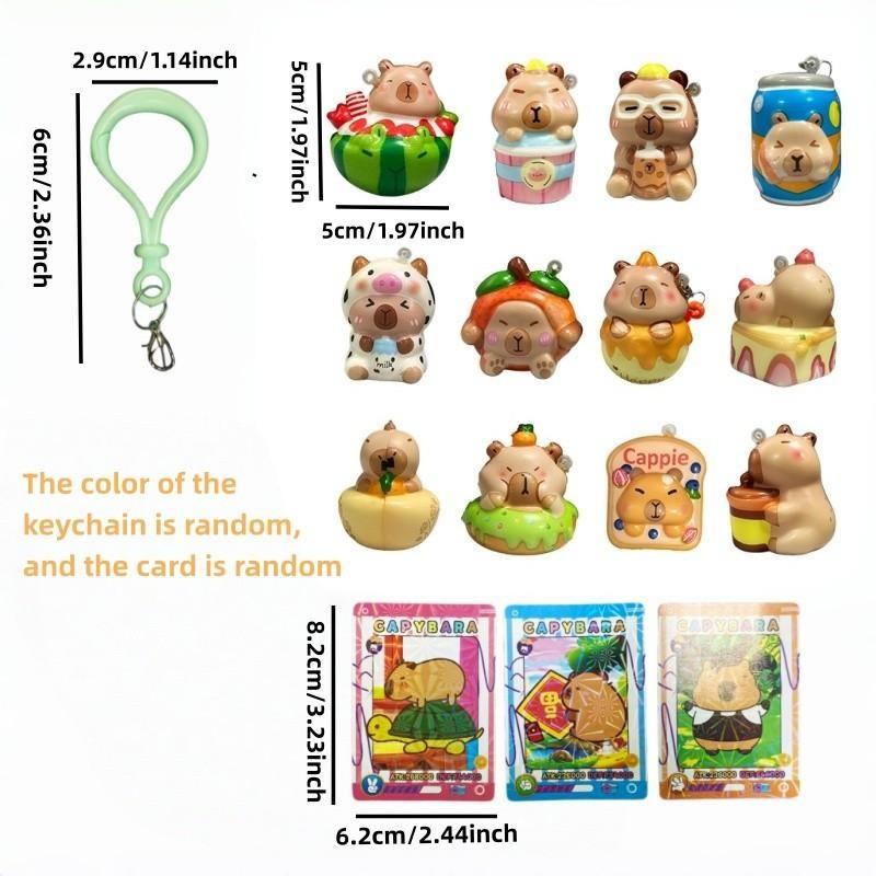 Surprised Blind Box Capybara Doll Toy ，3pcs Capybara  Toys • Slowly Ascending Toy • Suitable for Party Gifts, Birthday Gift Bag Fillers, Classroom Prizes • Christmas,  Easter and  Assorted Varieties，Capybara Keychain，fidget toys，squishy toys，sensory toys