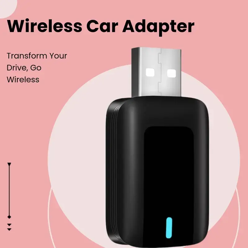 Wireless Car Adapter for Carplay and Android Auto, Plug-And-Play Connection, Fast Stable Performance, Easy Setup, Enhanced Compatibility
