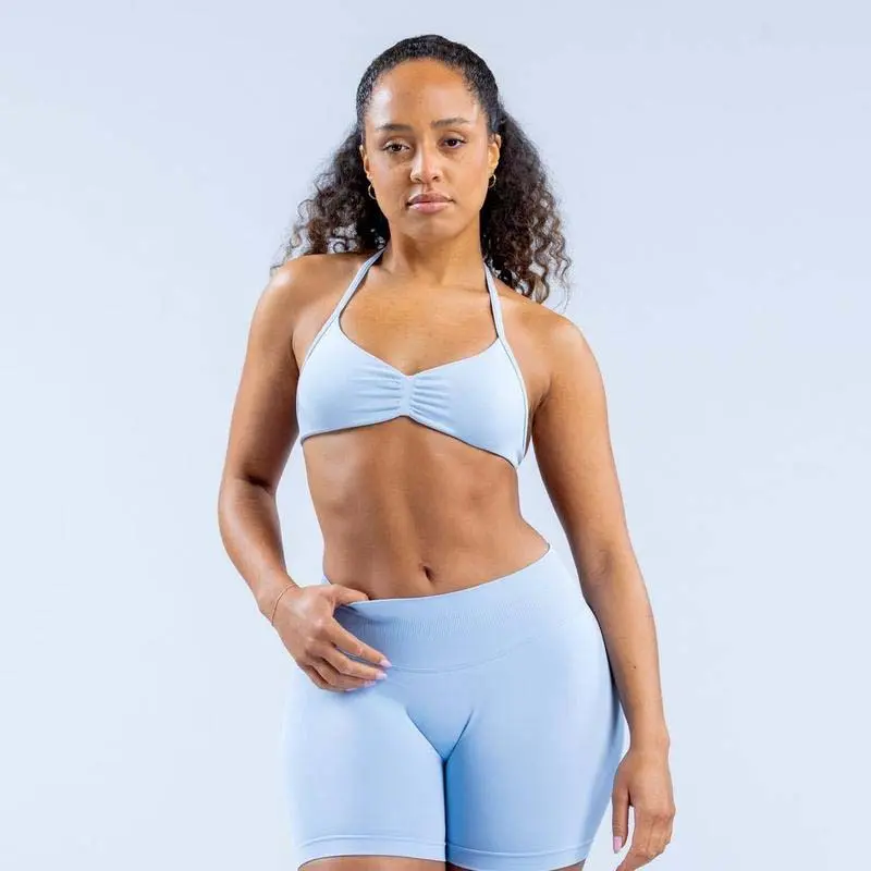 Women's 2-Piece Seamless Workout Set - DF Impact Gym Wear, Cross-Back Bra, Booty-Lifting Shorts/Leggings, Sculpting Fit, Sports Fitness Apparel, Sports Fitness Wear