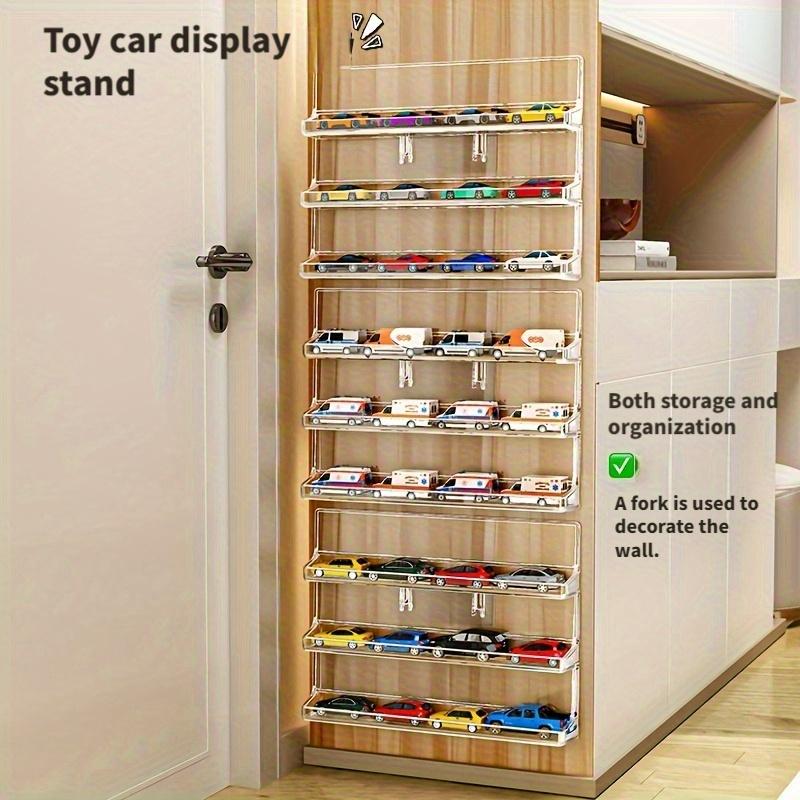 Model Multi-Layer Transparent Wall-Mounted Display Stand, Practical Storage Rack