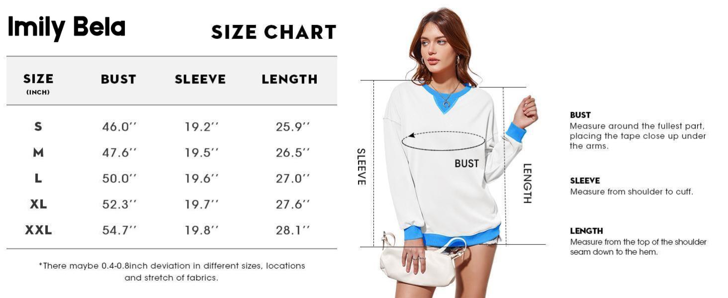 【Up To 3XL】Imily Bela Womens Striped Oversized Sweatshirt Color Block Crew Neck Long Sleeve Shirt Casual Loose Pullover Top Y2K Clothes back to school