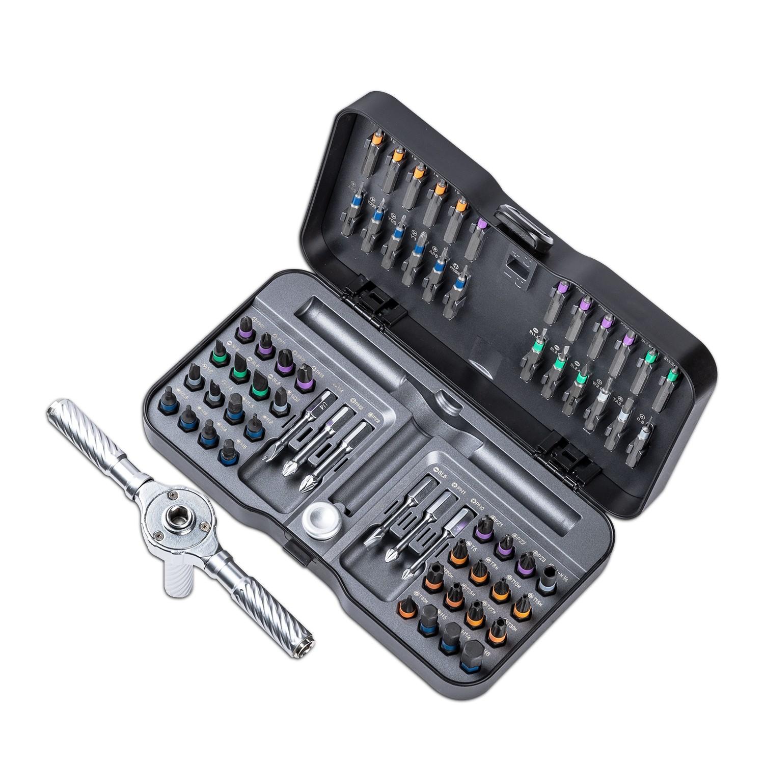 66-In-1 Magnetic Screwdriver Set, S2 Steel Ratchet Screwdriver Kit, Flexible Shaft DIY Combo, Ideal for Bike, Furniture, Precision Electronics Repair Tools
