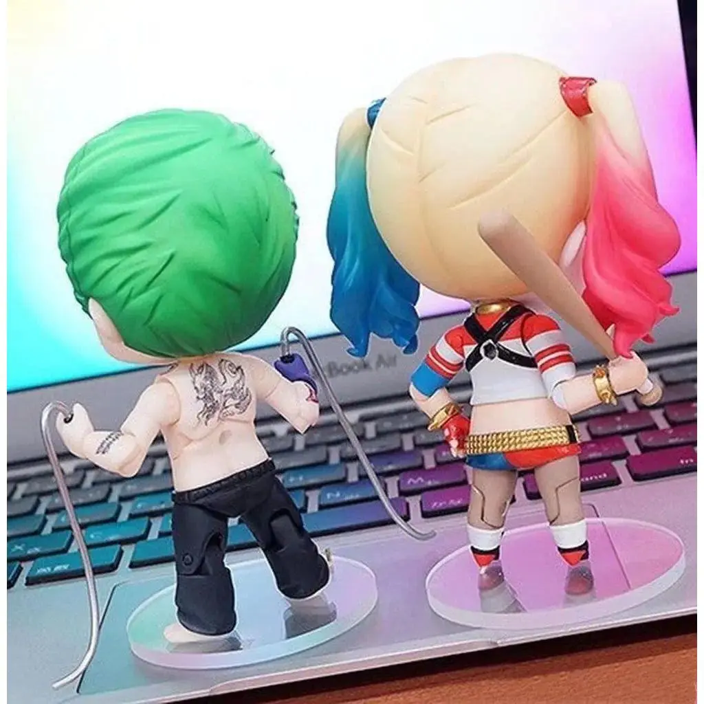 Anime Suicide Squad Series #671 The Joker #672 Harley Quinn Action Figures Model Movable Doll Desktop Ornament Xmas Gift