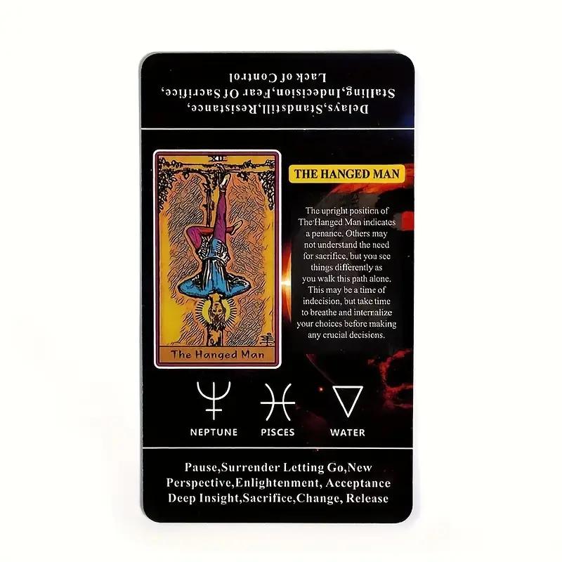 tarot cards Beginner Tarot Cards With Meanings - 78 Cards Learning Tarot Set - For Beginners & Tarot Enthusiasts Divination Astrology tarot cards metal playing cards Guidance Mysticism