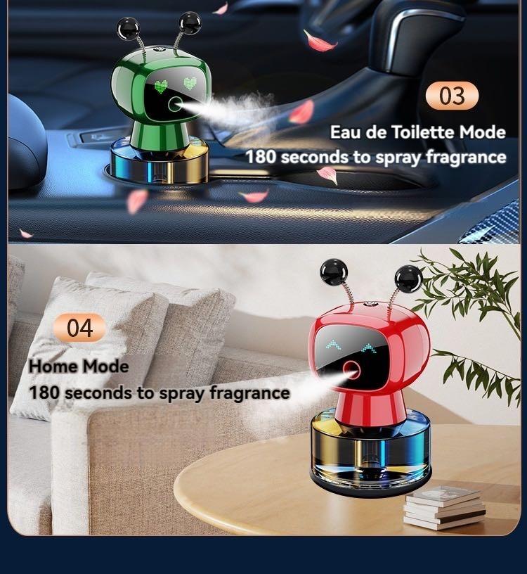 Car Intelligent Robot Aromatherapy Machine，car aromatherapy diffuser，car aromatherapy，adjustable car aroma diffuser，portable waterless car diffuser fathersdaygift