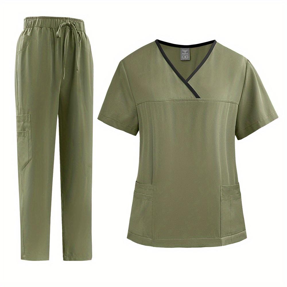 Thin Quick-drying Nursing Home Uniform Female Work Clothes Set Spa Beauty Salon Short-sleeved Trousers Hand Washing Clothes Set