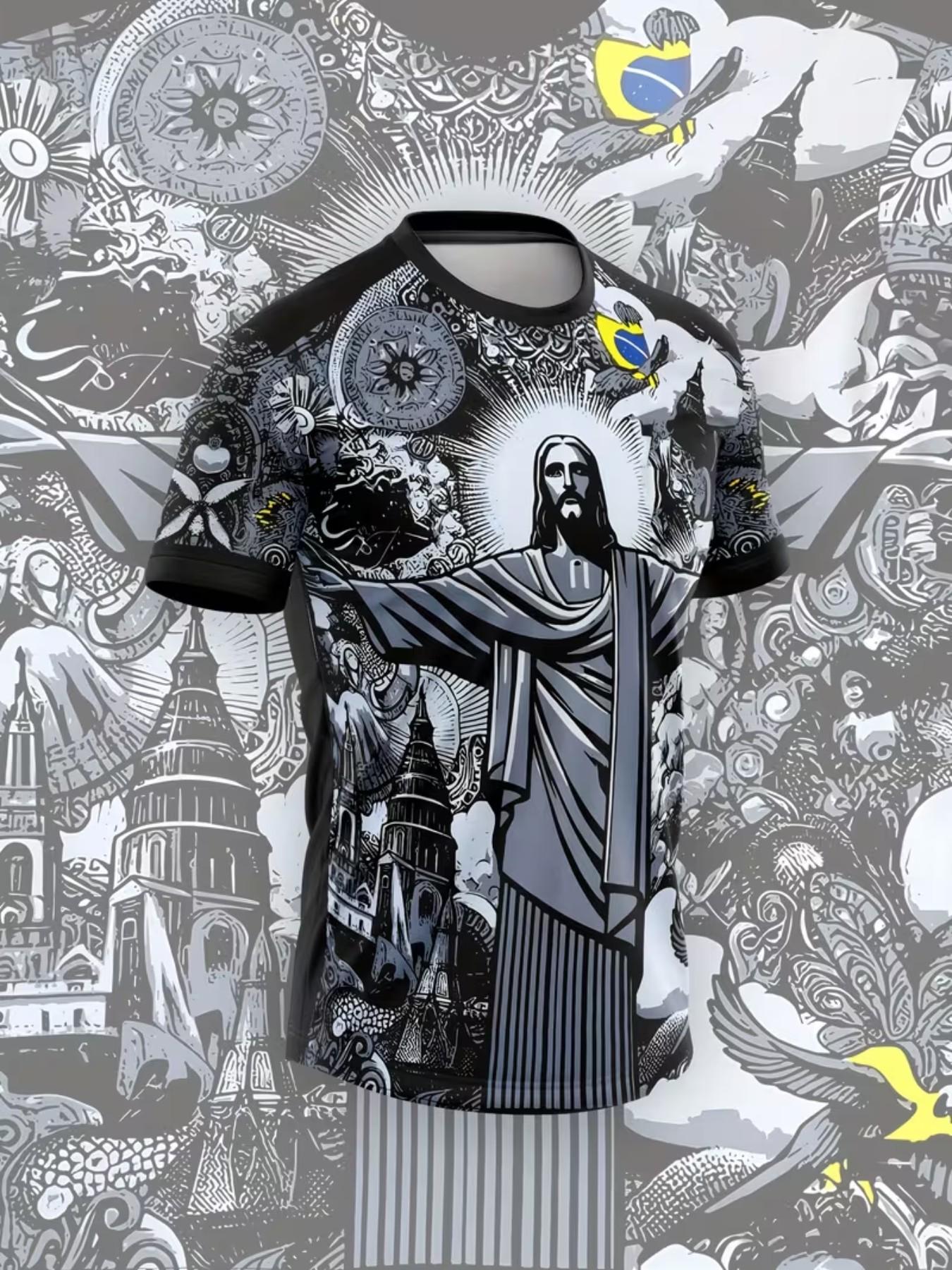 Brazil Jesus Special Edition Soccer Jersey, New Release, Unisex Sport T-Shirt, Men's Women's Training Gear, Casual Wear