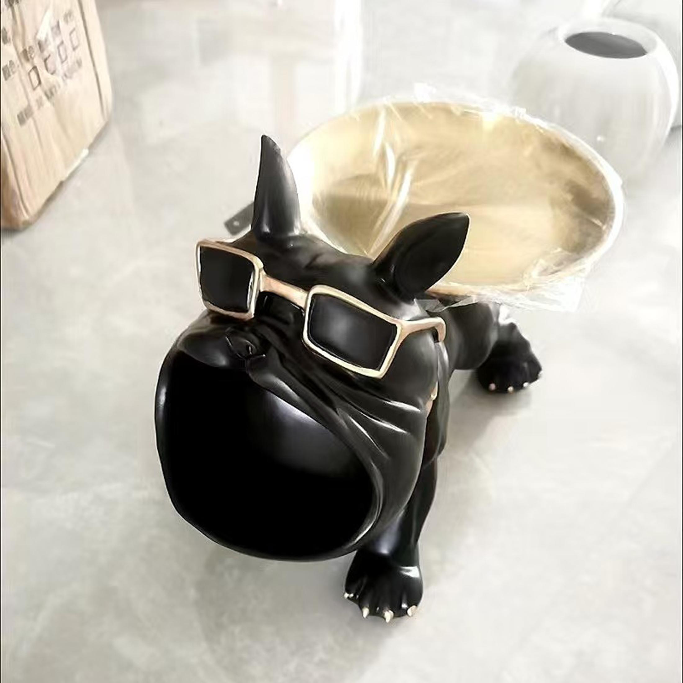 The dog entered the door, the key storage box, the shoe cabinet, the living room, the bedroom decoration, the storage decoration.