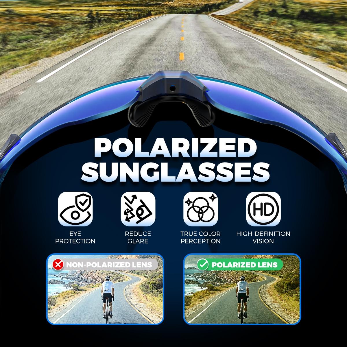 Polarized Sunglasses, 1 Count Outdoor Cycling Sports UV400 Protection Lightweight Eyewear, MTB Mountain Road Bicycle Fishing Jogging Driving Riding Glasses, Outdoor Cycling Accessories