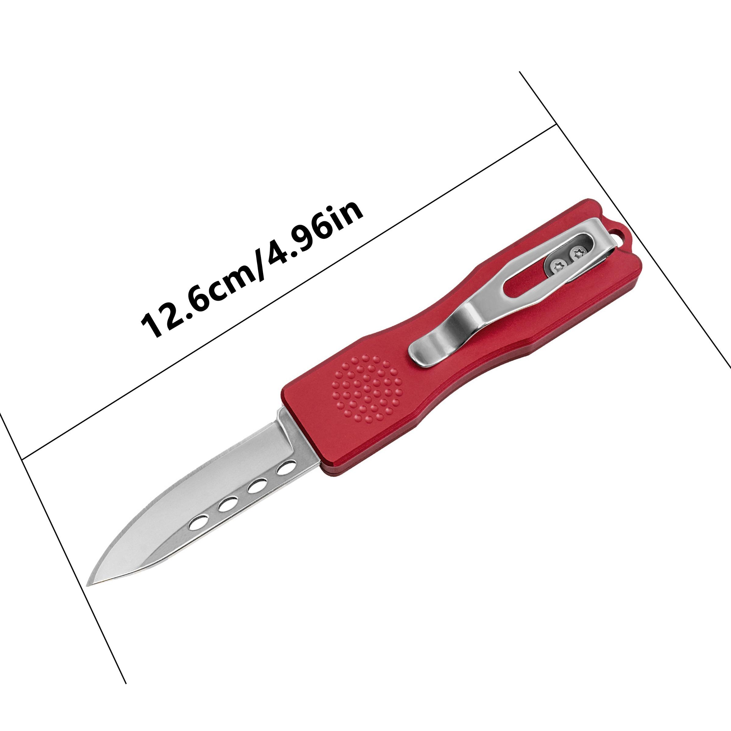 1pc Keychain Accessory, Aluminum Alloy Pocket Knife, Paper Cutter, Includes Pen Clip, Compact and Portable Design, Ideal for Daily Use