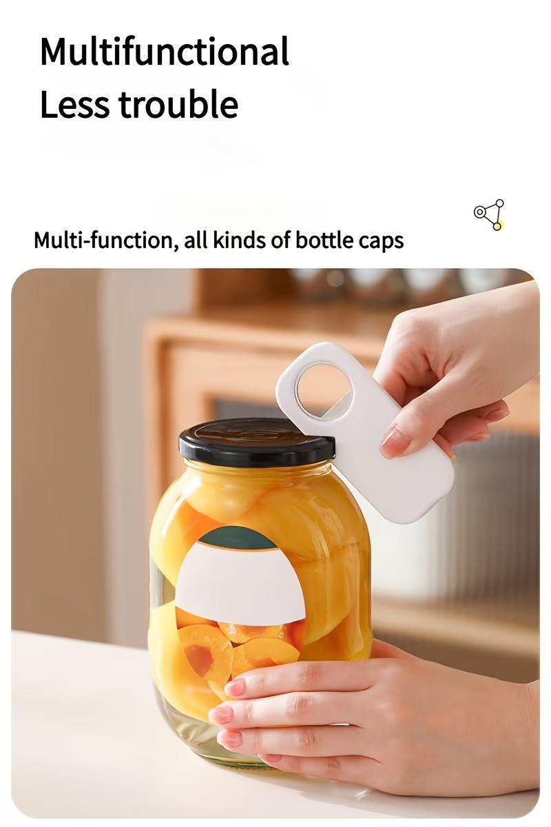 Magnetic 3-in-1 Stainless Steel Jar Opener, Non-Slip Labor-Saving Kitchen Gadget for Home, Effortless Can & Bottle Cap Opener, Easy Twist Lid Tool for Jars, Beer Bottles & Cans, Multifunctional Opener for Seniors & Weak Hands