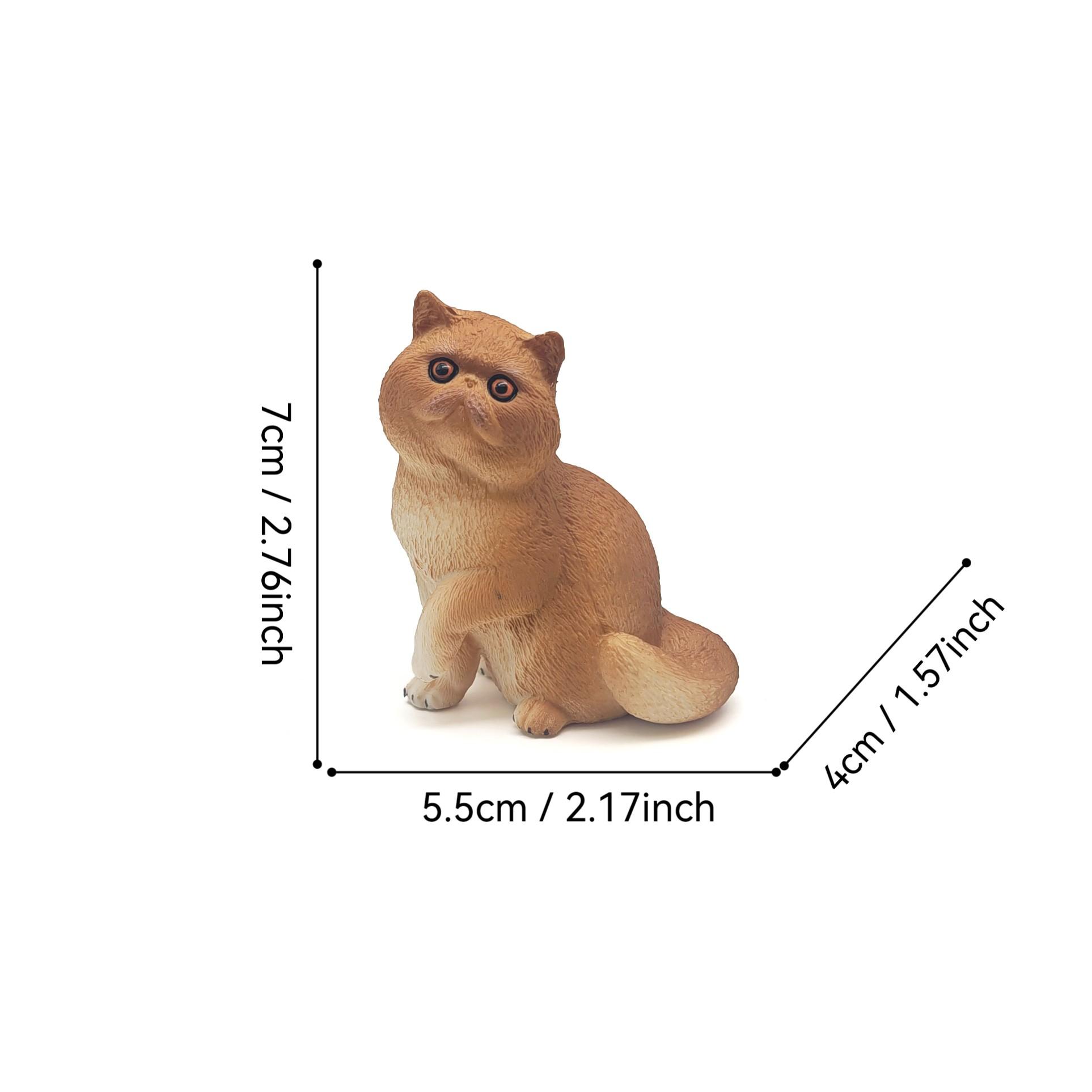 Realistic Cat Model Statue, Handmade Solid Cat Figurine, Office Desk Decoration, Bonsai Decor, Miniature Animal Scene, Home Farm Decor