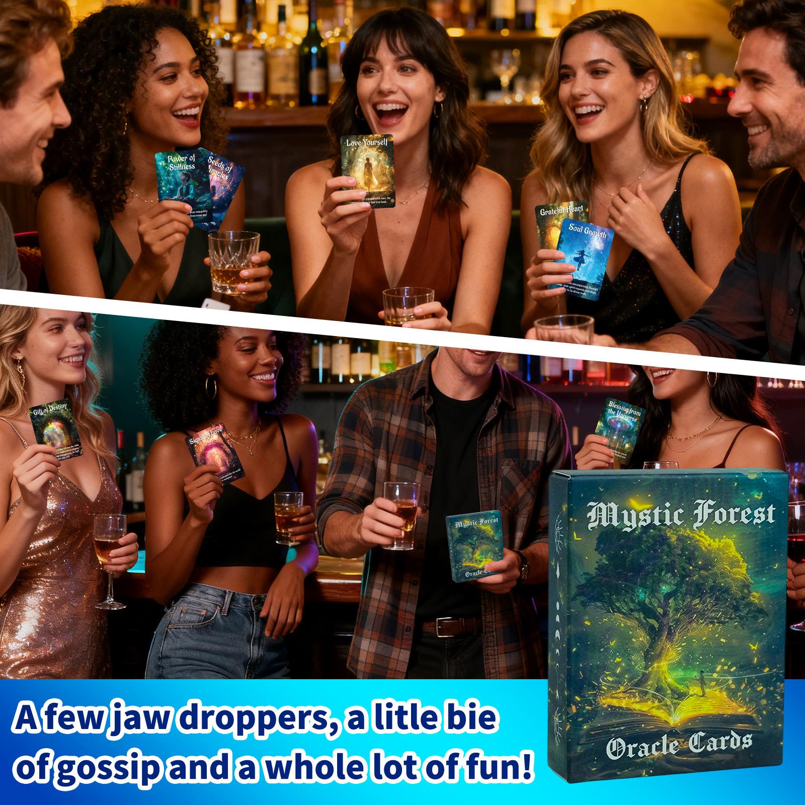 Mystic Forest Oracle Cards  New 50-Card Creative Board Game for Gatherings, Parties, and Multiplayer Divination and Fortune-telling