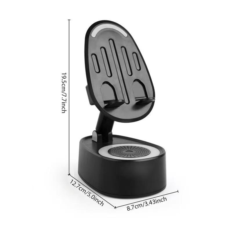 2025 Wireless Speaker Phone Holder 1 Count Rechargeable Ambient Light Speaker Bluetooth-compatible for Home & Outdoor Use Compatible with iPhone & Android Audio Black 2025 Wireless Speaker Phone Holder 1 Count Rechargeable Ambient Light Speaker Bluetooth-compatible for Home & Outdoor Use Compatible with iPhone & Android Audio Black