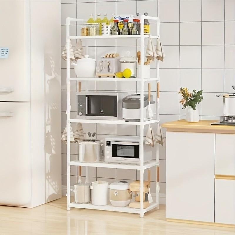 Adjustable Multi-Functional Shelf, Space-Saving Layered Structure, Ideal for Kitchen Bathroom Study Office Home Business