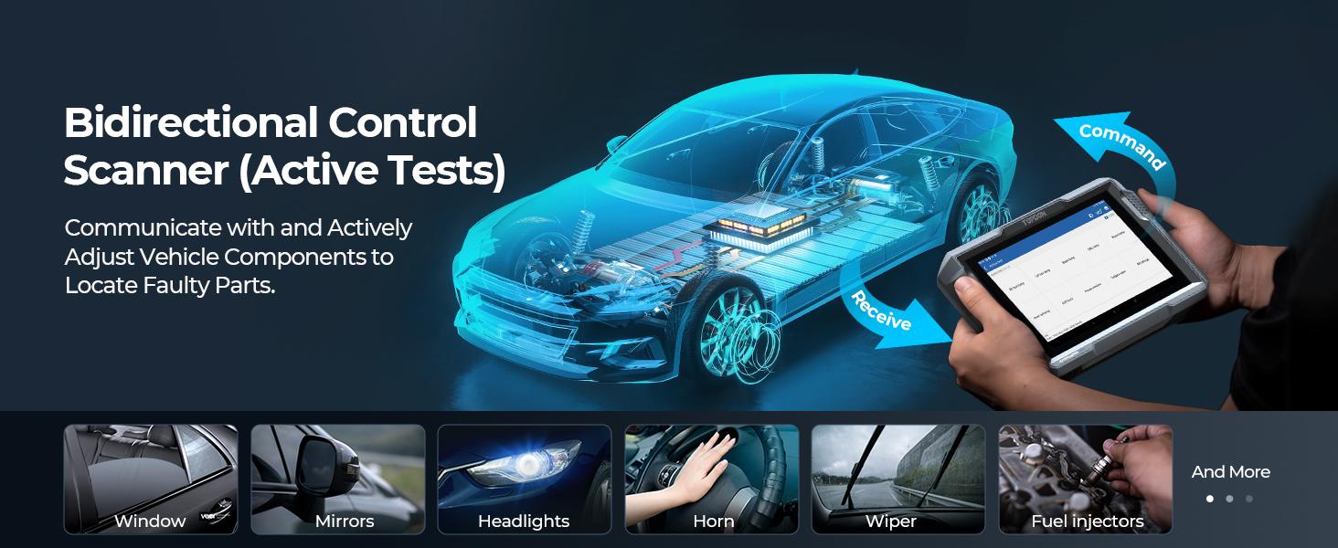TOPDON Bidirectional Scan Tool, ArtiDiag900 Lite Automotive Diagnostic Tool for Full System, Scanner for Car with Active Test, FCA AutoAuth, Wireless OBD2 Scanner Diagnostic Tool for All Vehicles top  don engine  light car obd2
