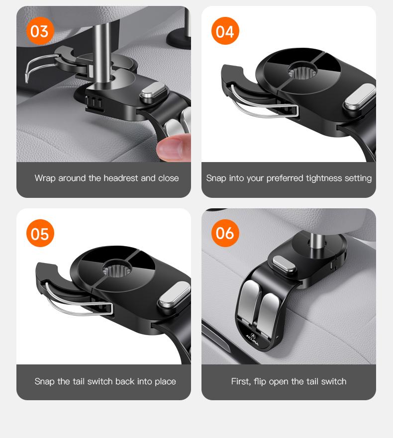 Car Seat Hook Stowing Tidying Phone Holder Hanging Hooks Car Interior Accessories For Acura ADX RDX ZDX Integra NSX MDX TLX CDX ILX RLX TL RL