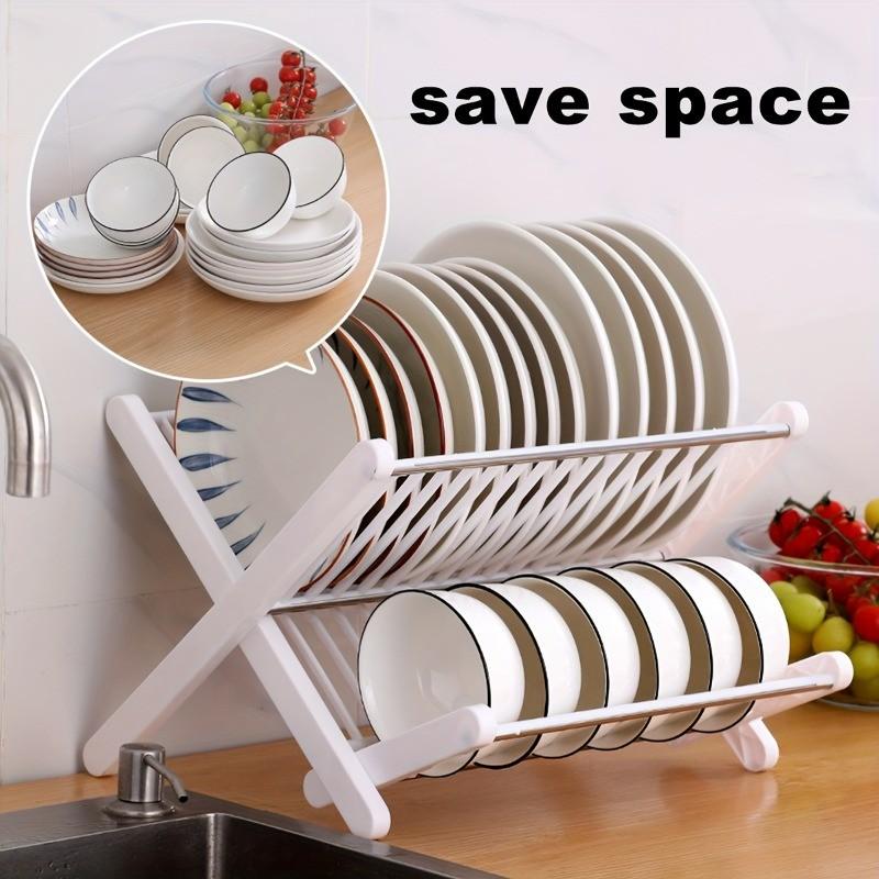 Multifunctional Bowl Dish Rack, Options, Kitchen Counter Dedicated, PP Material, Foldable Space Saver, Durable Storage Holder