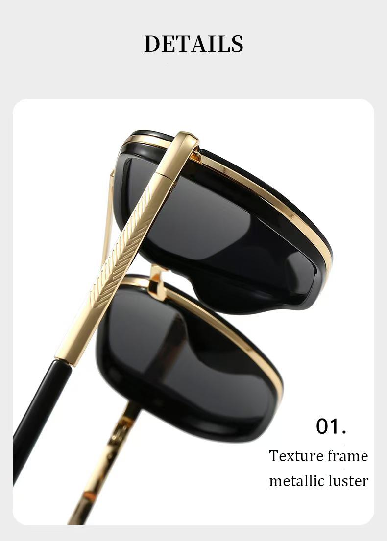 Sunglasses for Travel USE, Fashion Fall/Summer 2025 Geometric Frame Double Beam Sun Protection Glasse25 Trends, Travel Accessories,summer Outfits, summer Freshness, Vacation Outfits summer Outfits 2025