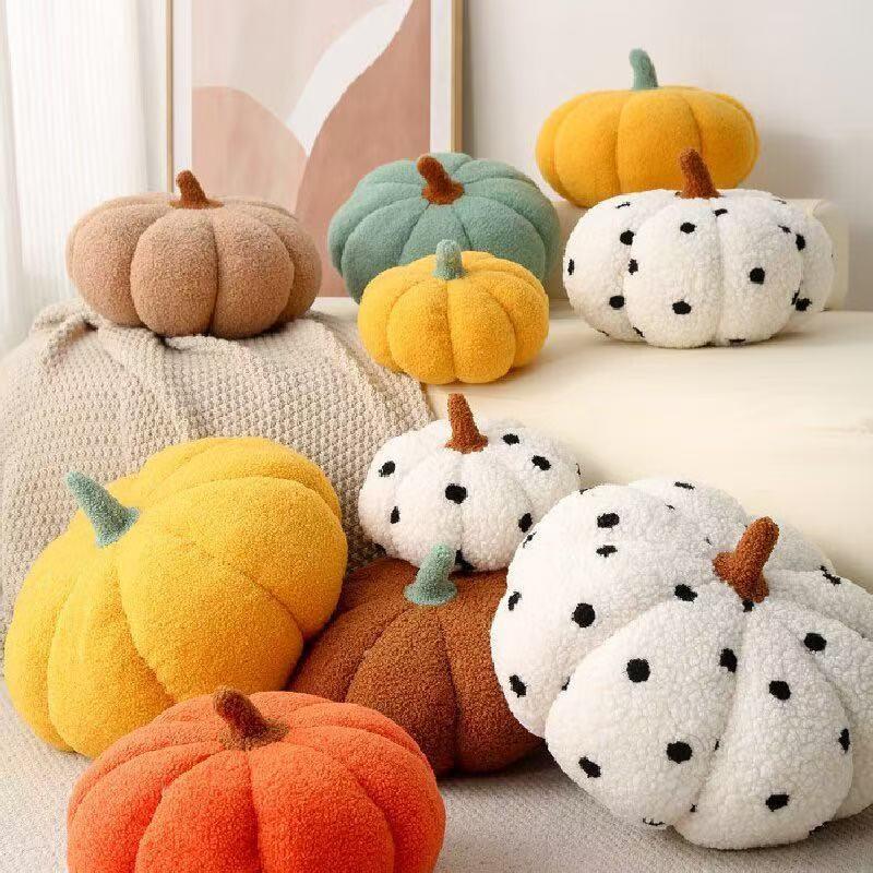 Soft Fufu Pumpkin Pillow, Bring Autumn's Warmth Home, Adorable Small Pumpkin Cushion, Perfect for Fall Decor, 1 Piece