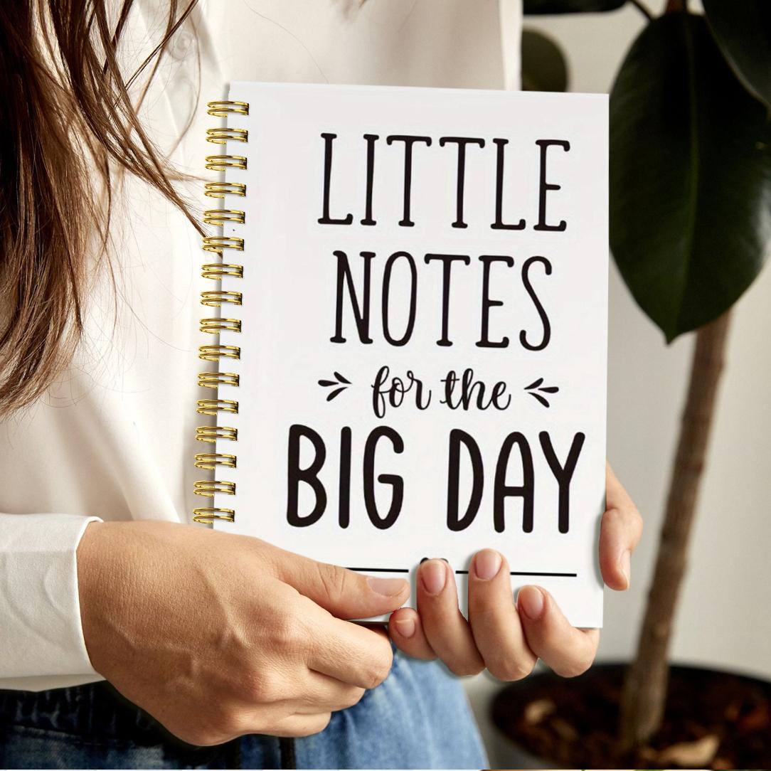 Wedding Spiral Notebook, 8.3*5.5 Inches, Engagement Bride Gift, Wedding Planning Line Page Notebook, Perfect for Holiday Parties, Gifts