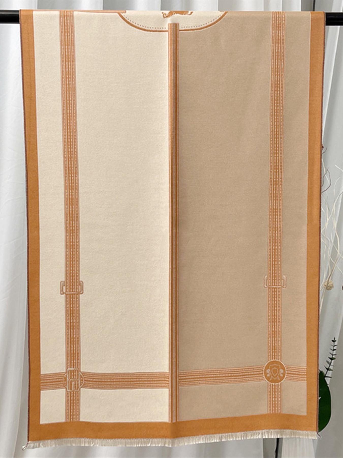 Boho-Style Horse-Pattern Scarf with Fringe-Trim, Casual Soft Warm Shawl for Fall and Winter, Fashion Accessory for Women & Girls