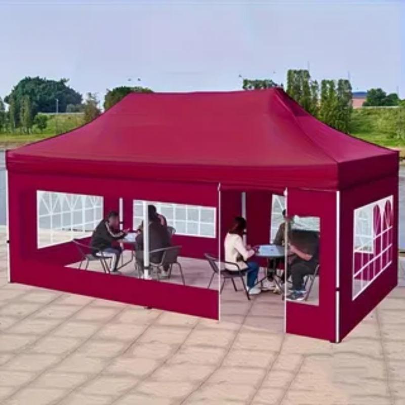 Large /blue Outdoor Tent, Durable Oxford Fabric, Foldable with Transparent Window, Multi-Functional Party Tent, Camping Gear