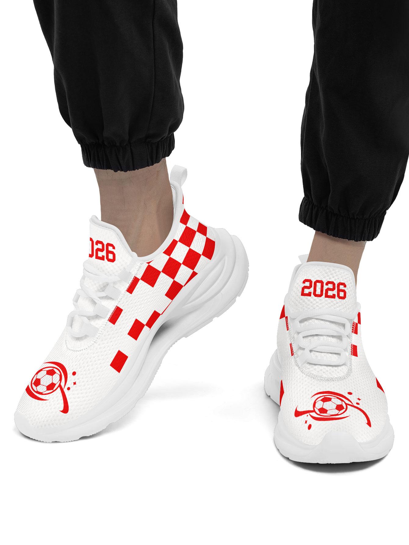 Men's SUI Sporty Checkered Design  Running Shoes, Stylish Breathable Performance Sneakers, Comfortable Wide Fit Daily Trainers