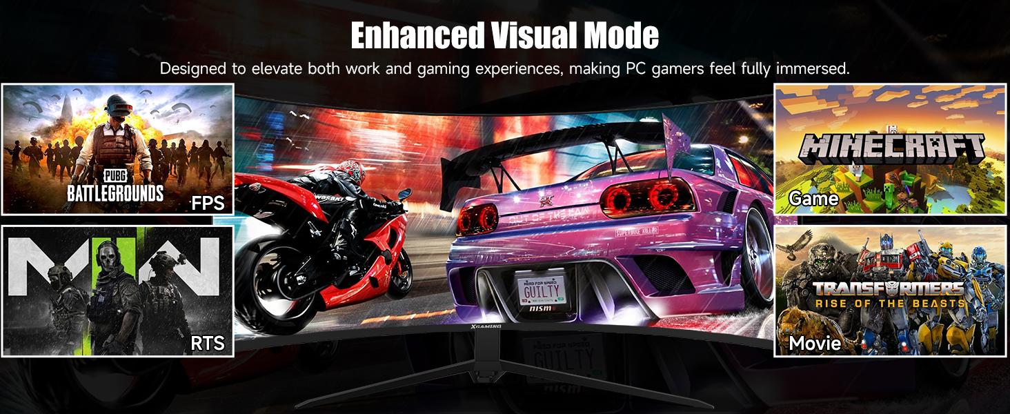 34-Inch Ultrawide Curved Gaming Monitor, 3440x1440 WQHD, Up to 165Hz, 1ms, 1500R Curvature, 100% sRGB, FreeSync Premium, HDMI 2.0 & DisplayPort 1.4, Wall Mountable - Black