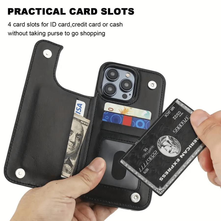 Floral Smartphone Casing - Handheld Cellphone Accessory with Card Slot for Bank/Public Transport Cards, Compatible with iPhone 17/16/15/14/13/12, Great Holiday Gift for Loved Ones