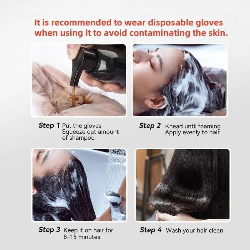 3-In-1 Hair Dye Shampoo, 1/2 Boxes with Natural Extracts, Moisturizing Hair Dye Shampoo, Professional Hair Care & Styling for Men and Women