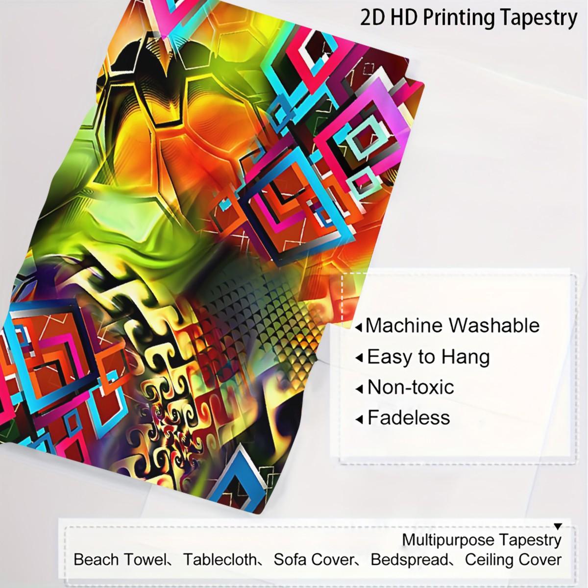 1 Pcs Boho Paisley Printed Tapestry, Vintage Ethnic Style Wall Hanging, HD Digital Print Tapestries, Soft Durable & Lightweight, Ideal for Bedroom, Living Room, Dorm, Studio Decor, Trendy Bohemian Home Decor Tapestrys