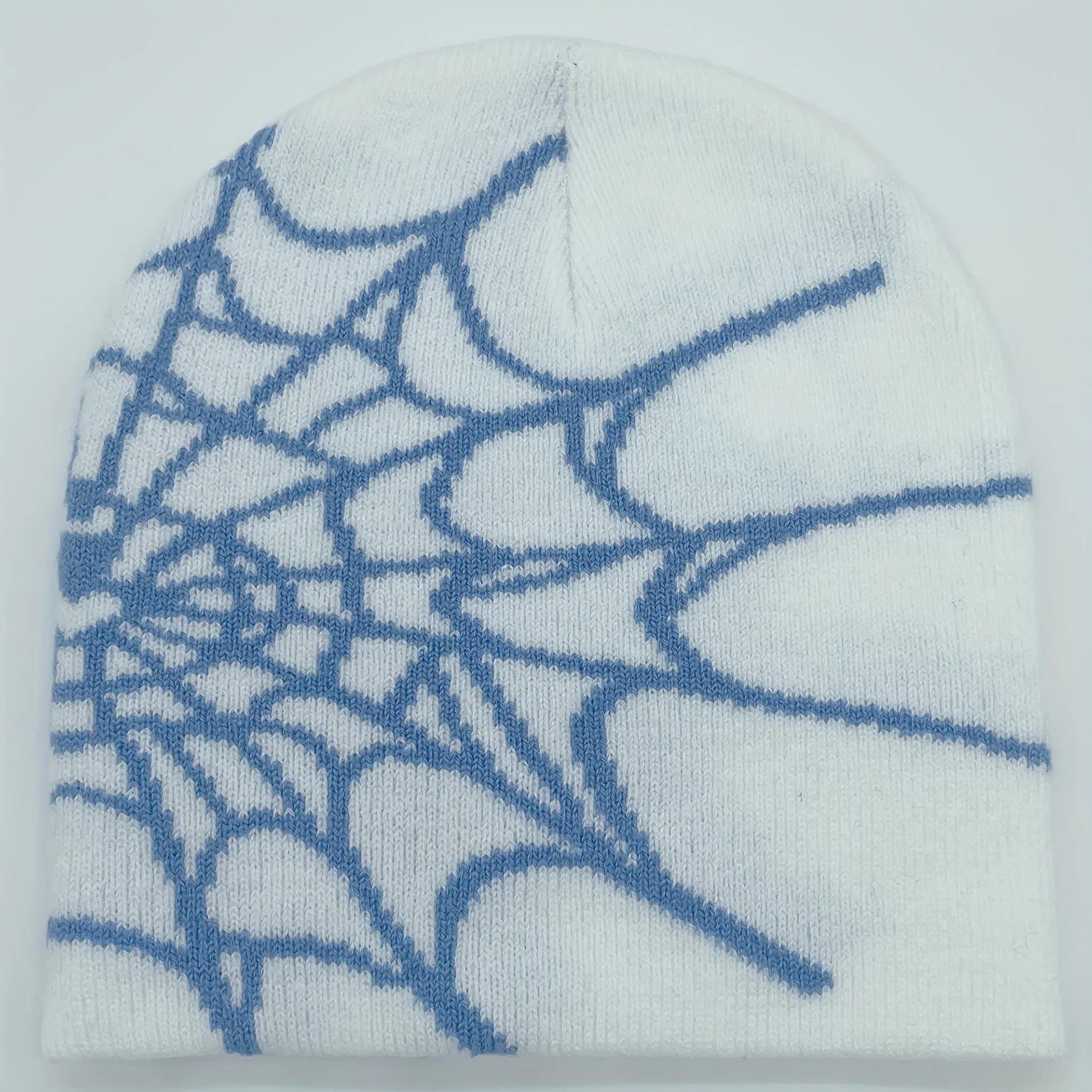 y2k beanie Spider Hat Solid Color Casual Knit Hat Party Spider Web Hat Springtok Unisex Windproof Hat Gift skull cap beanie hat