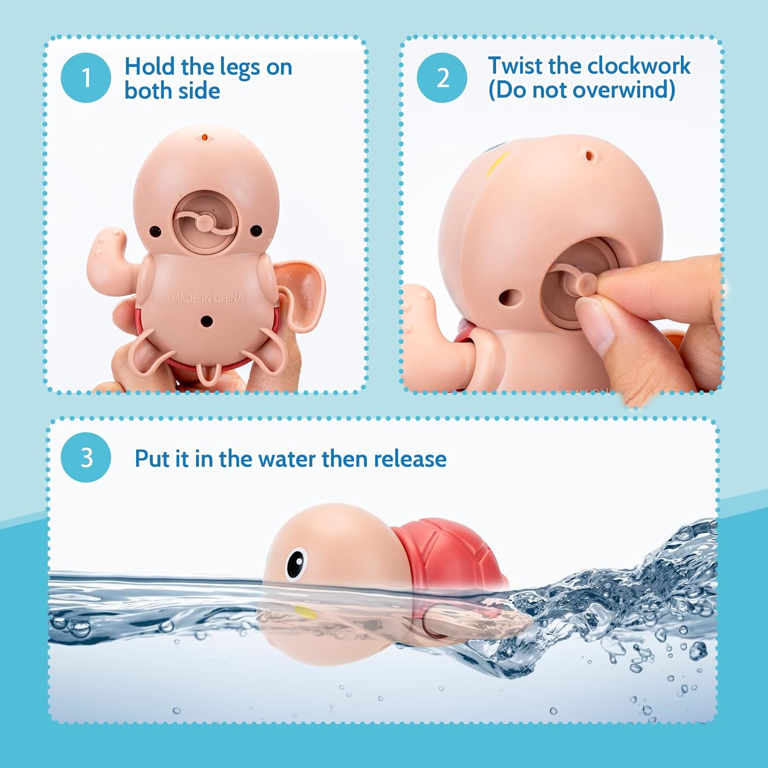 2 Pack Swimming Baby Bath Toys, Water Pool Floating Wind Up Toys Handmade Grape Crystal Mochi Set Cute Toothed Plush Stress Relief Glutinous Rice Cake Vibrant Tool Interactive Dancing Singing Duck rubber band ball Fidget Cigarette Box Keychain Milk Bread