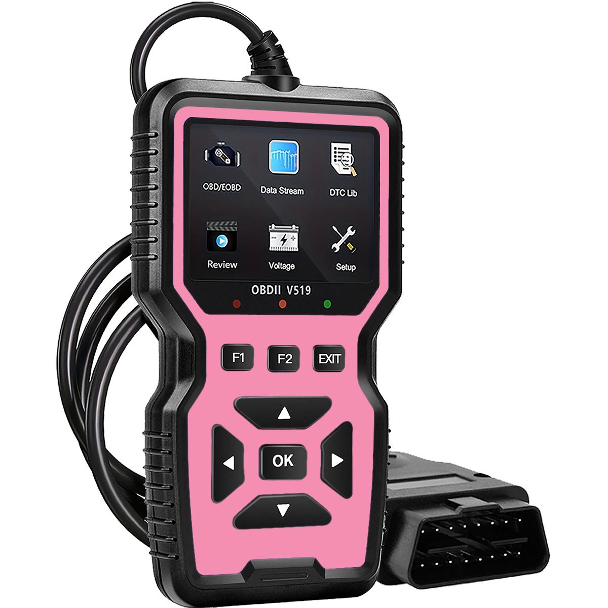 Latest Obd2 Scanner Fault Code Reader & Eraser, Car Engine Diagnostic Tool, Automotive Scan Tool, Real-Time Data Flow, I/m Ready Status, Reset Function