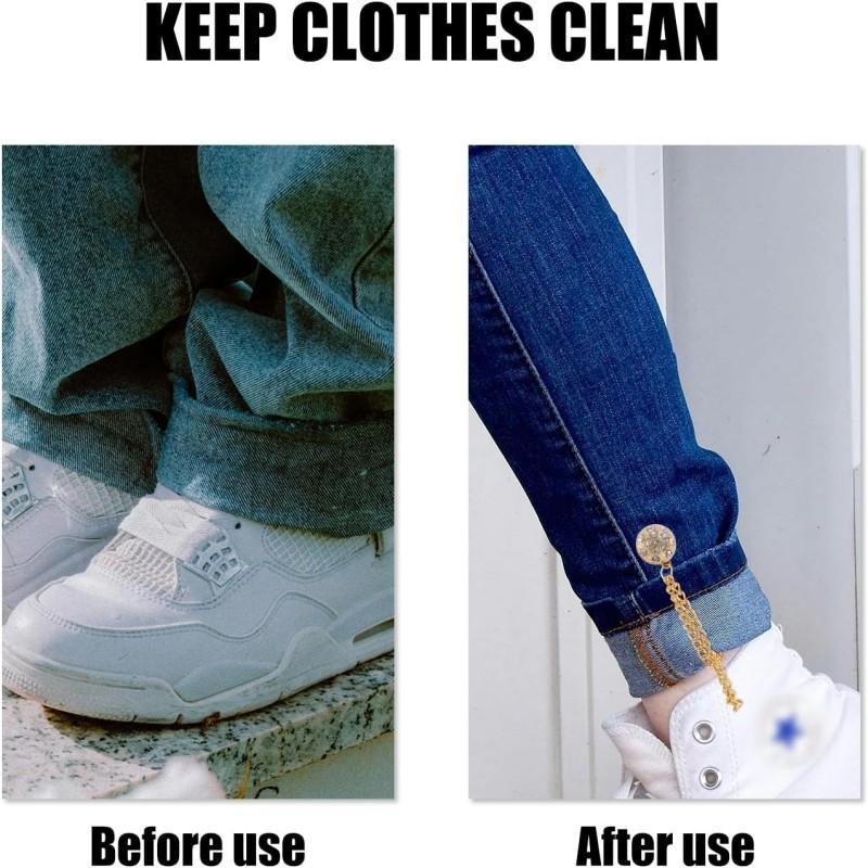 6PCS Magnetic Clothing Clips, Multi-Function Magnetic Clothing Clips, Pinless Strong Hijab Magnets with Long Chain, Magnetic Clothing Shawl Clips Clothing Accessories for Women Girls