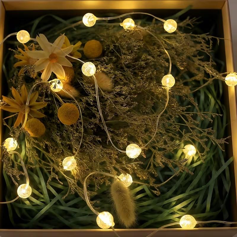 200cm Transparent Bubble Light String | USB Powered, Intelligent 8 Mode, Festive Atmosphere Decoration, Romantic and Warm, Ideal for Home, Dormitory, Study, Cafe, Valentine'S Day, Ramadan Decoration