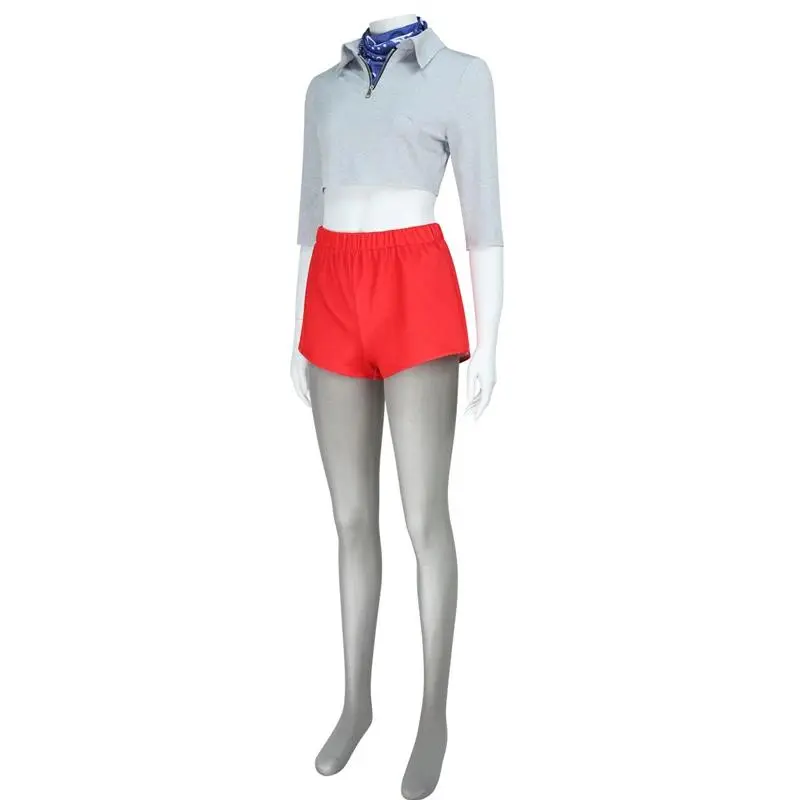 Stranger Things Season 5 Eleven Jane Hopper Full Cosplay Costume Set Disguise Outfit with Top Shorts Scarf for Female Halloween