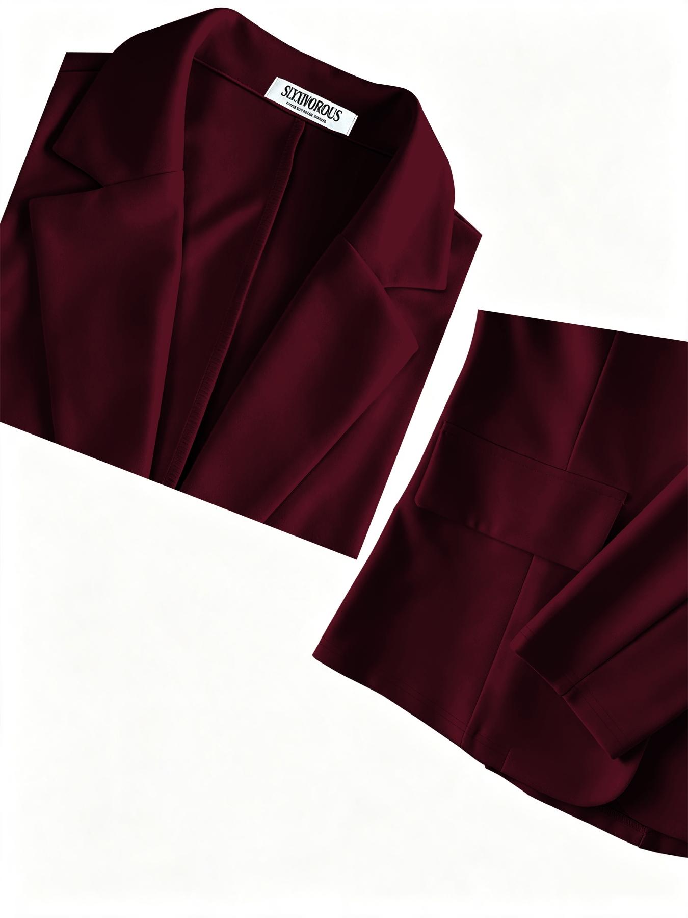 Women's Two-Piece Matching Set, Pants Set Outfit, Plain Button Lapel Fitted Blazer & Suit Pants, Business Casual Long Sleeve Outerwear & Trousers for Daily Outdoor Wear, All Seasons, Essential Business Attire, Work Casual Blazers, Corporate Attire Women's Two-Piece Matching Set, Pants Set Outfit, Plain Button Lapel Fitted Blazer & Suit Pants, Business Casual Long Sleeve Outerwear & Trousers for Daily Outdoor Wear, All Seasons, Essential Business Attire, Work Casual Blazers, Corporate Attire