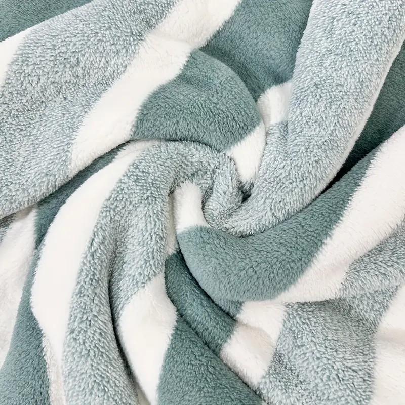 12pcs Coral Fleece Striped washcloth Set, Ultra Soft, High Absorbency, No Shedding, Bathroom Towels, Durable, Home Use, School, Beauty Salon, Super Absorbent Towel