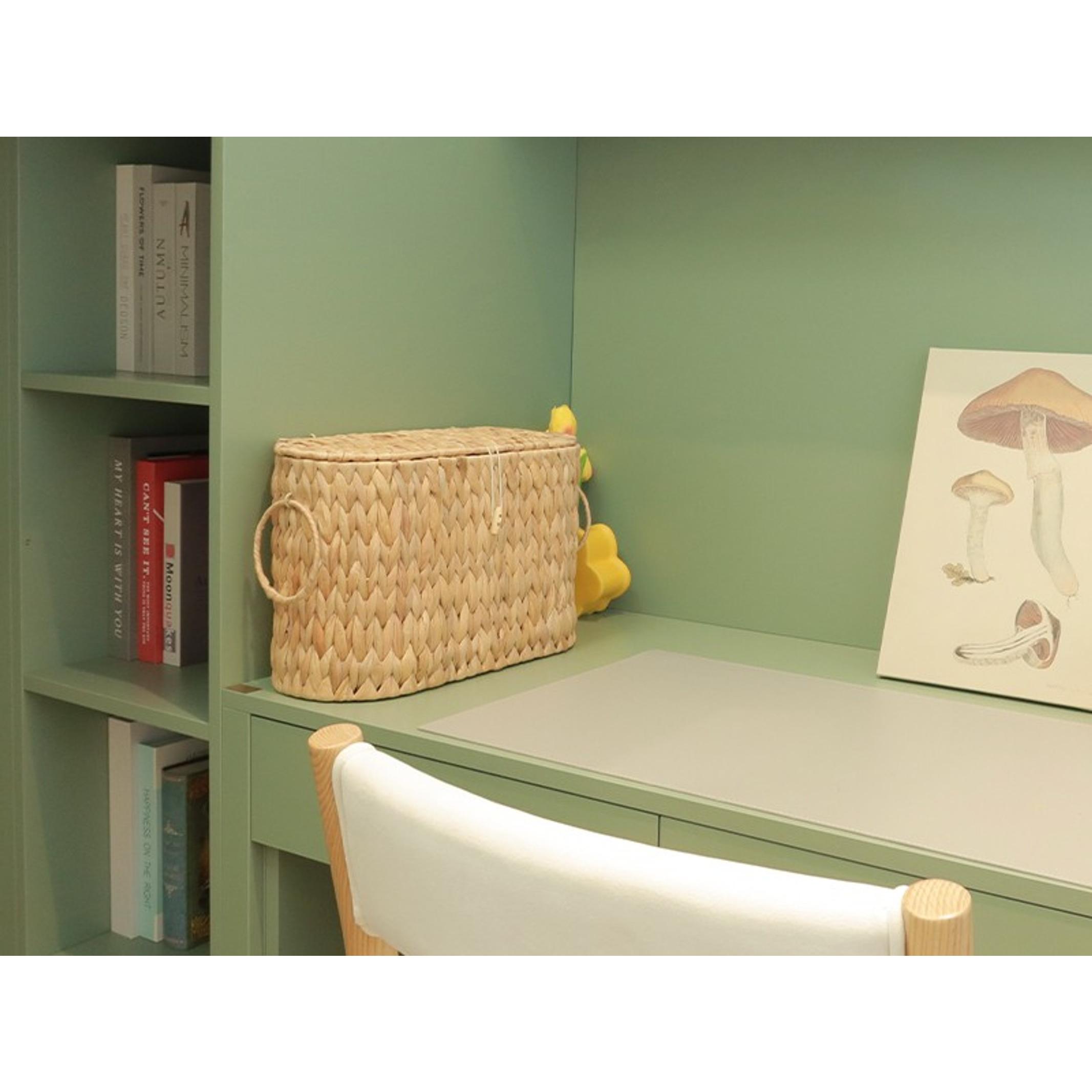 Toilet Paper Basket with Lid, Wicker Storage for Bathroom, Holds Up to 6 Mega Rolls, Decorative Hand-Woven Rattan Bathroom Decor Accessories, Natural Water Hyacinth