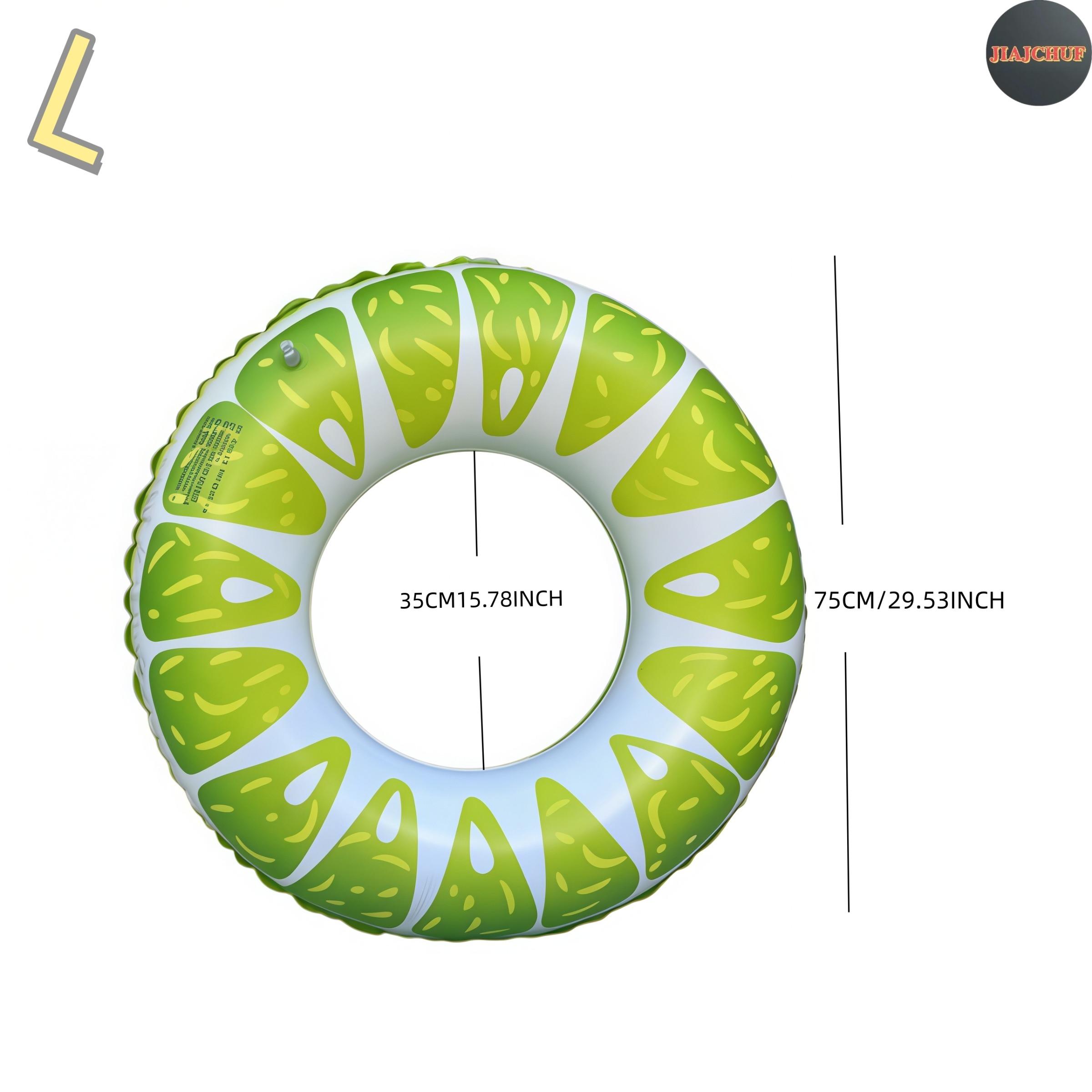 Vibrant Slice Inflatable Pool Float, Transparent Buoyancy Swim Ring for Summer Beach Photos, Kids & Teens Fun Swimming Tube, Portable Water Party Toy