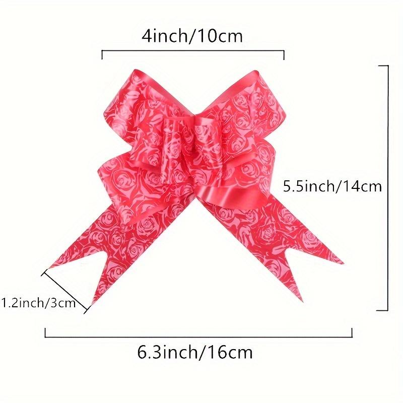 20pcs Rose Print Pull Bows 10 Colors 5.5Inch Large Pull Bows Ribbon Perfect for Gift Box And Bag Wrapping, Basket Decoration, Christmas Tree Decor, Weddings, Birthdays And Party