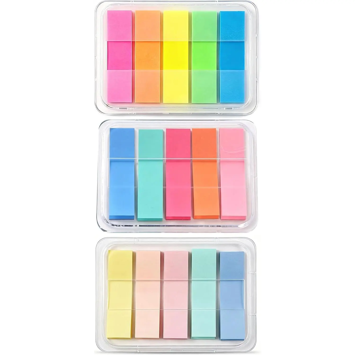 300 count Aesthetic Sticky Tabs for Annotating Books, Colorful Transparent Page Markers & Flags, Clear Index Note Stickers for , Notebooks & Reading, Small Mini Pop Up Tab Set