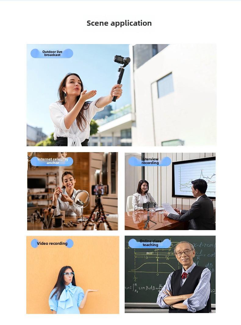 2 pcs Wireless Lavalier Microphones for iPhone, Android, iPad - Mini Wireless Clip-on Microphones Crystal Clear Sound Quality for Recording, Live Streaming,Vlog