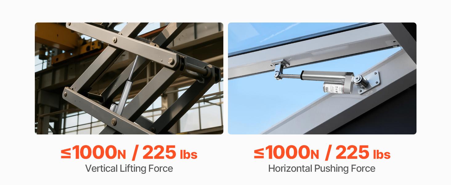 VEVOR 12V Linear Actuator, 4 Inch High Speed 0.6/s Linear Motion Actuator, 225lbs/1000N with IP54 Protection Mounting Bracket for Lift Desk, Recliner Chairs, Window Door Opener