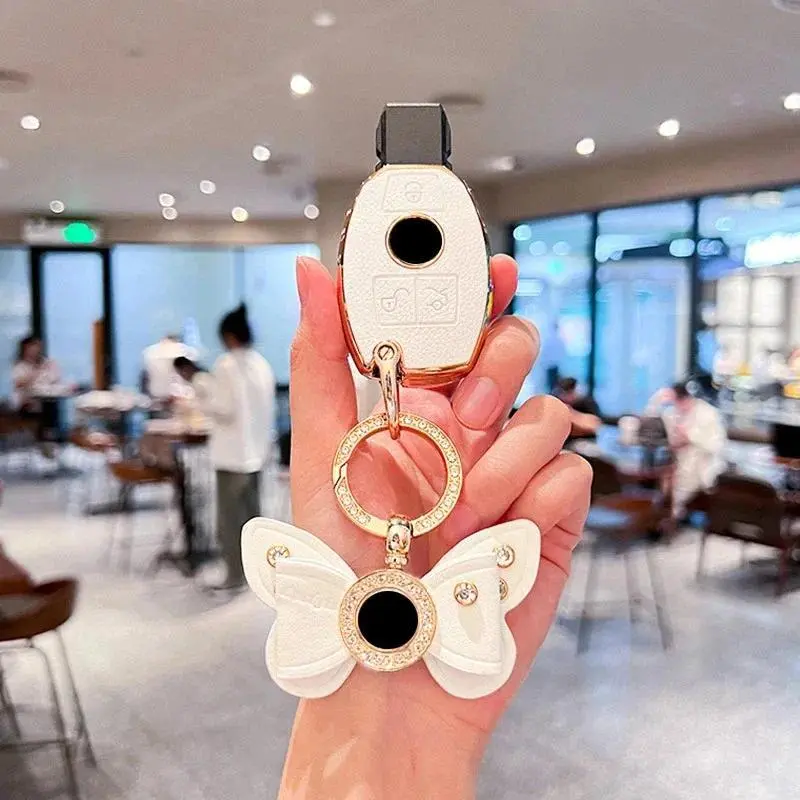Suitable for Mercedes Benz keycase C E A B S Class GLE GLA GLB GLC GLS AMG W176 177 203 204 key chain key shell keychain