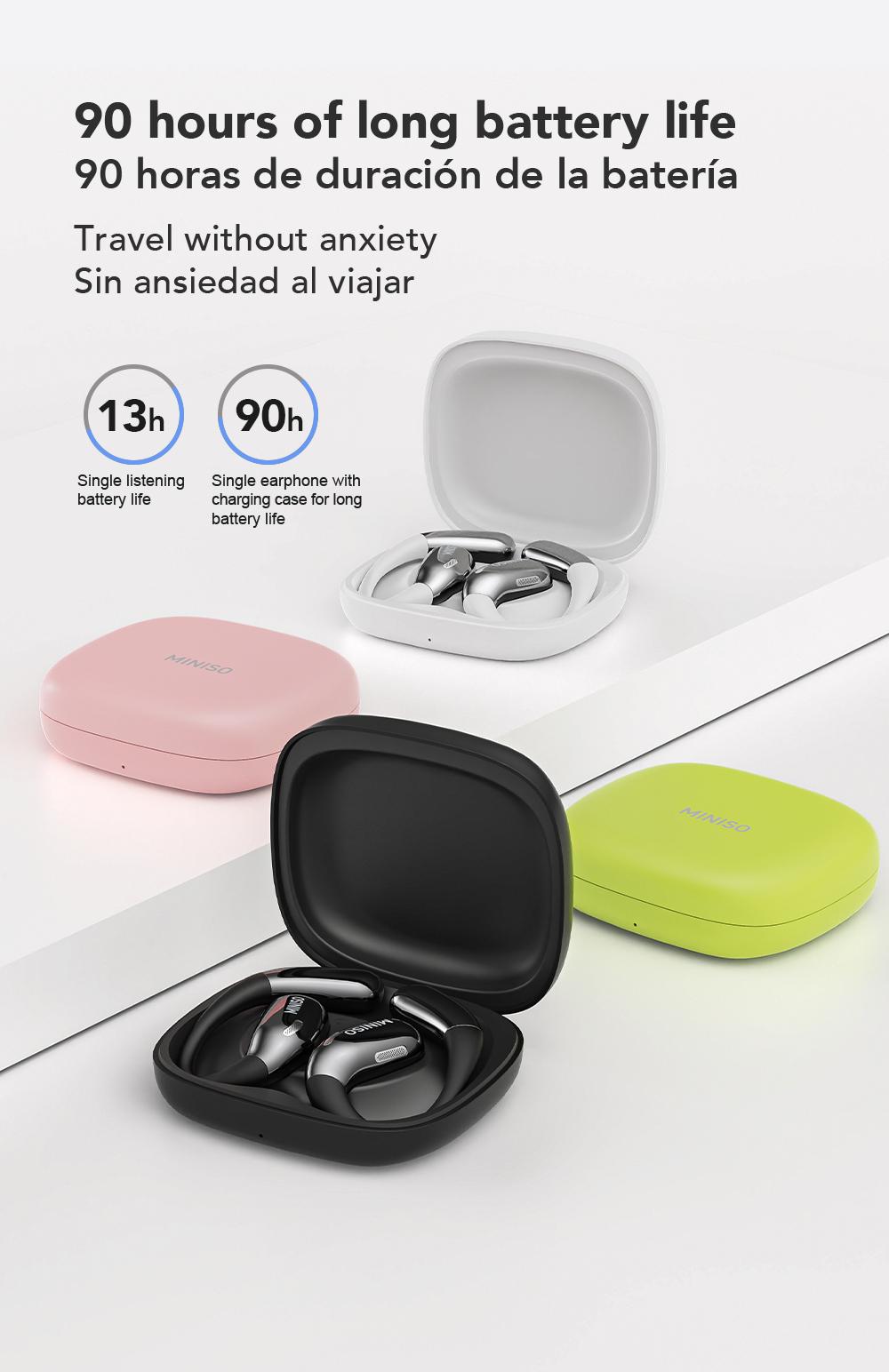 [New Year's gift] MINISO X28 Wireless Earbuds Bluetooth 6.0 Earphones, In Ear Earbuds,Waterproof Wireless Earphones, Support 148 Languages Real Time ,Suitable for Office, Sports, Study and Audio Calls, Built in Microphone, Gaming Bluetooth Headphones